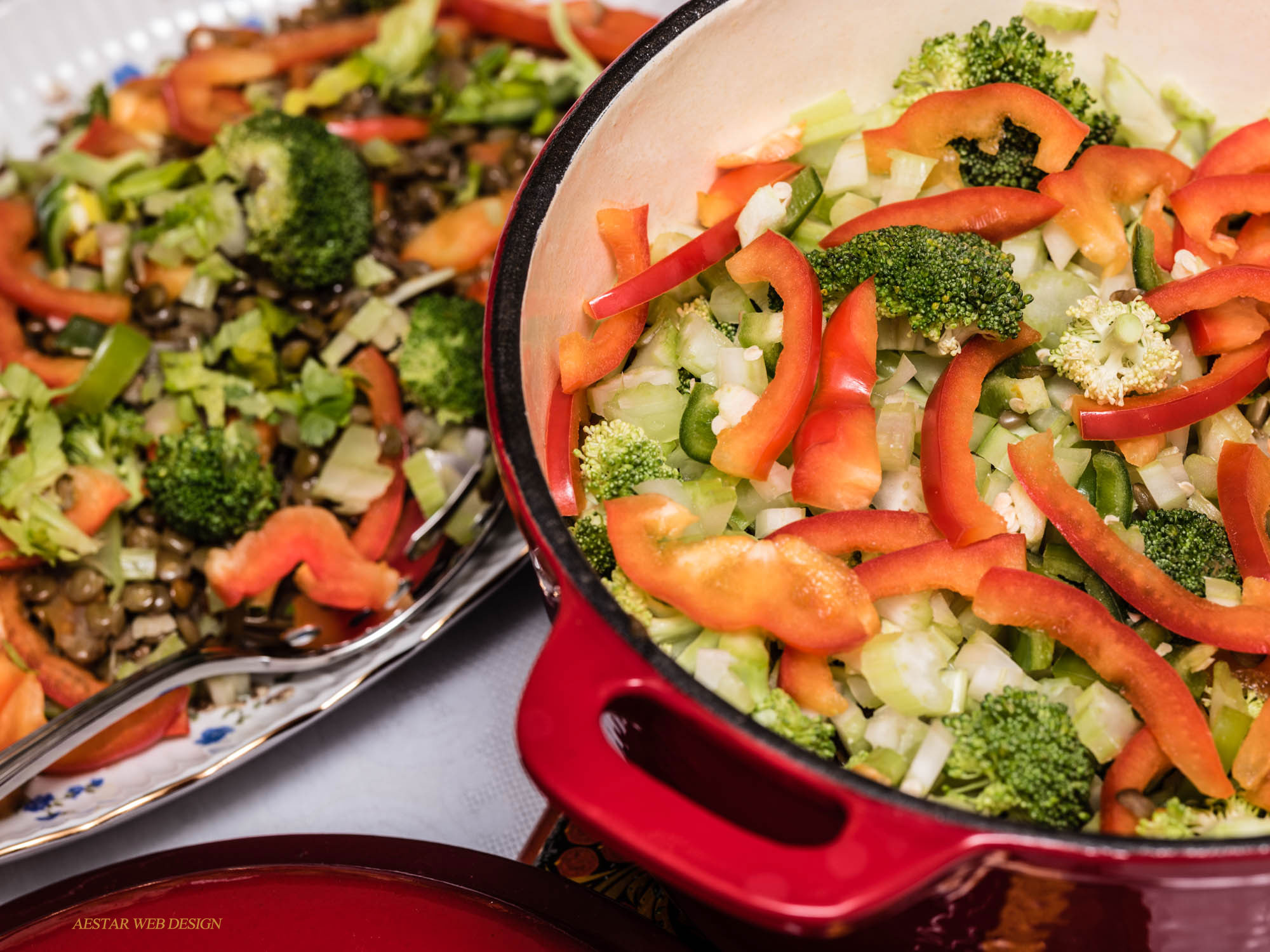 Web Product Photography, Food Photography, Lentils with Vegetables, Cast Iron Dutch Oven, New York City